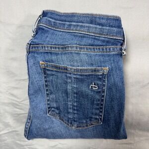 RAG & BONE Jeans For Intermix Zipper Capri Vintage Wash Denim Pants Women's 26